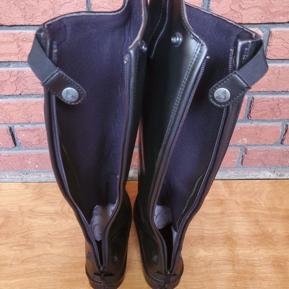 TuffRider Tall Riding Boots Womens 8 Ladies Starter Back Zip Field Black 3052-R - Picture 12 of 16